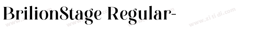 BrilionStage Regular字体转换
